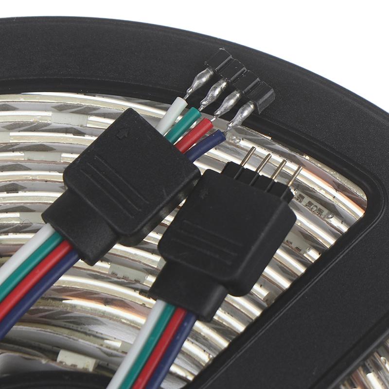 LngBo 5M RGB 5050 Waterproof LED Strip Light SMD 44 IR Remote US/EU ...