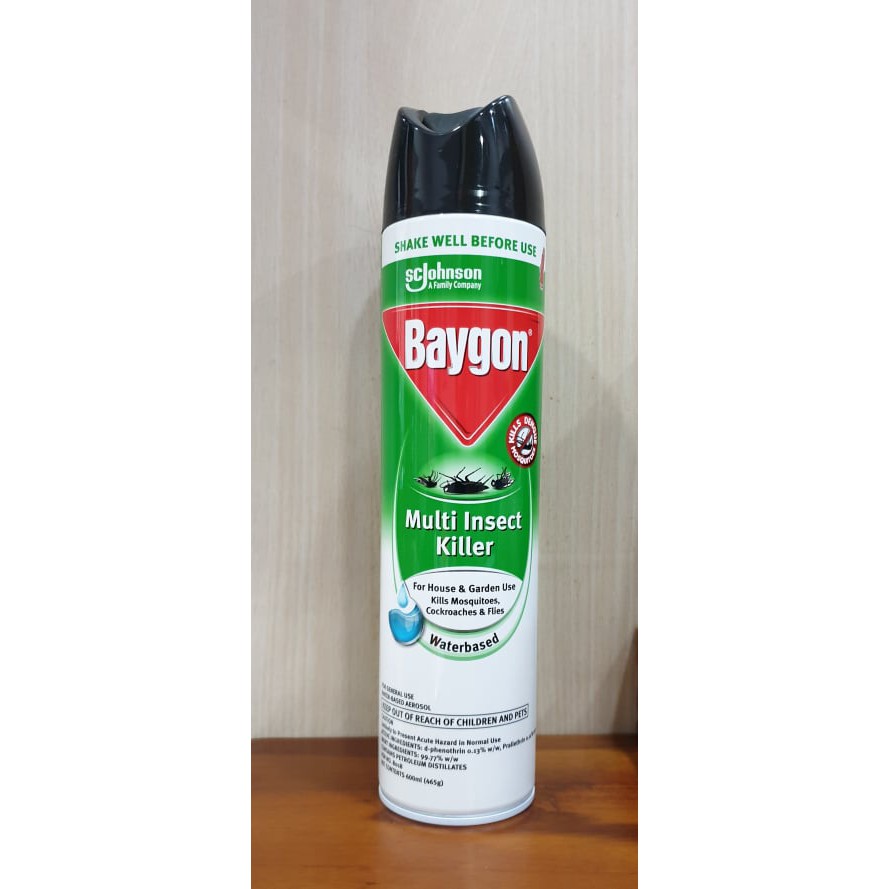 Baygon Waterbased Multi Insect Killer Aerosol Spray 600mL durable