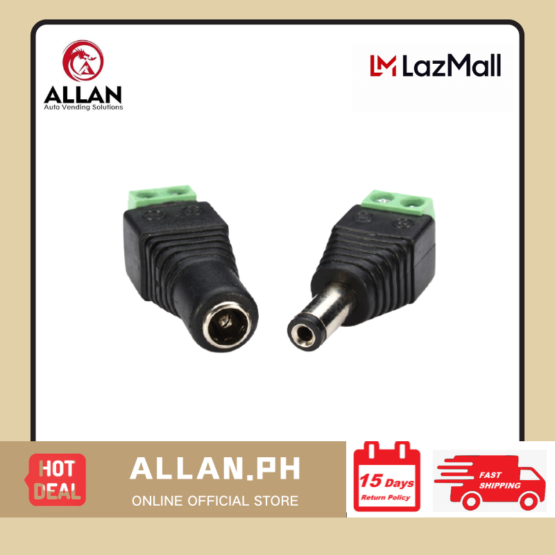 1PC Female Male DC Power Jack Connector Crimp Terminal Block Plug
