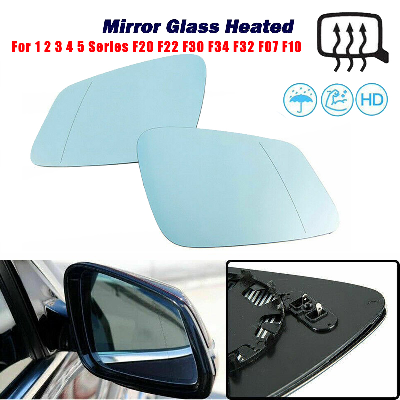 Side Wing Door Mirror Rearview Mirror Glass Heated Blue for-BMW 1 2 3 4 5 Series F20 F22 F30 F34 F32 F07 F10