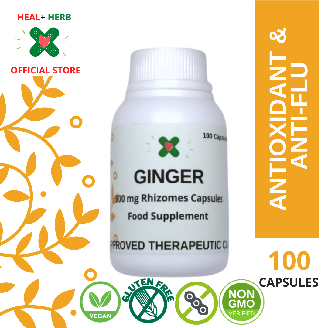 Organic Ginger Capsules Contains Gingerol, Pain Reliever, Joint