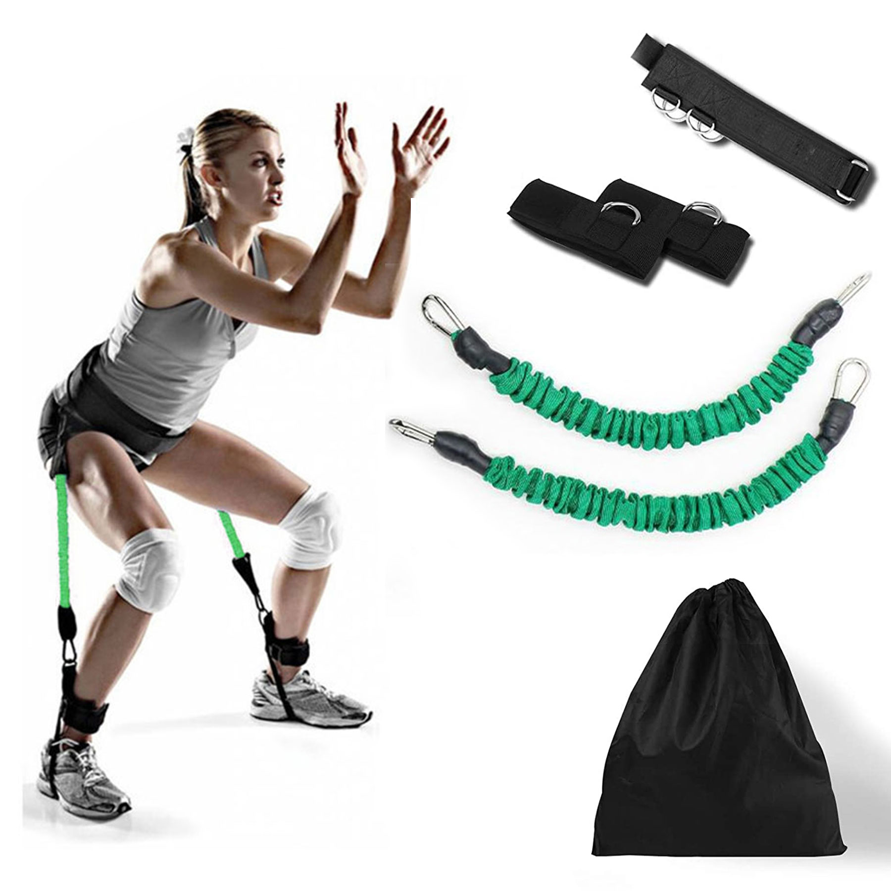 Big B Pro Sports Speed & Agility Training Set, Includes Ladder, 10 Cones,  Running Parachute, Jump Rope, 5 Resistance Bands, Great for Football,  Soccer, Hockey & Basketball Athletes