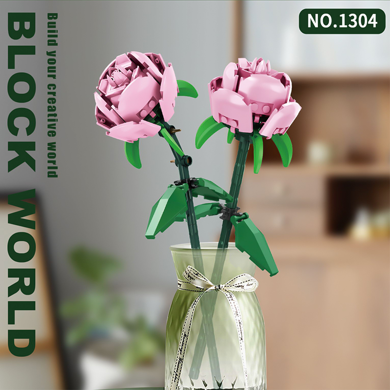 Lego flower bouquet Building Blocks Valentine's Day Gift Rose SunFlower