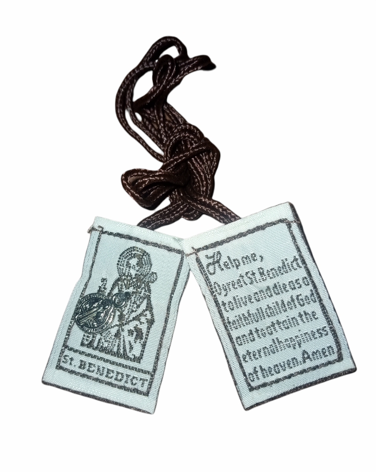 St. Benedict Scapular Brown Cloth 