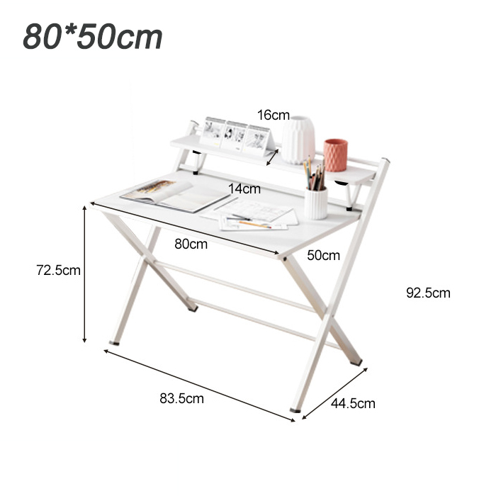 Foldable Computer Table Desk Study Table No Need Installation For Office Home Student Bedroom