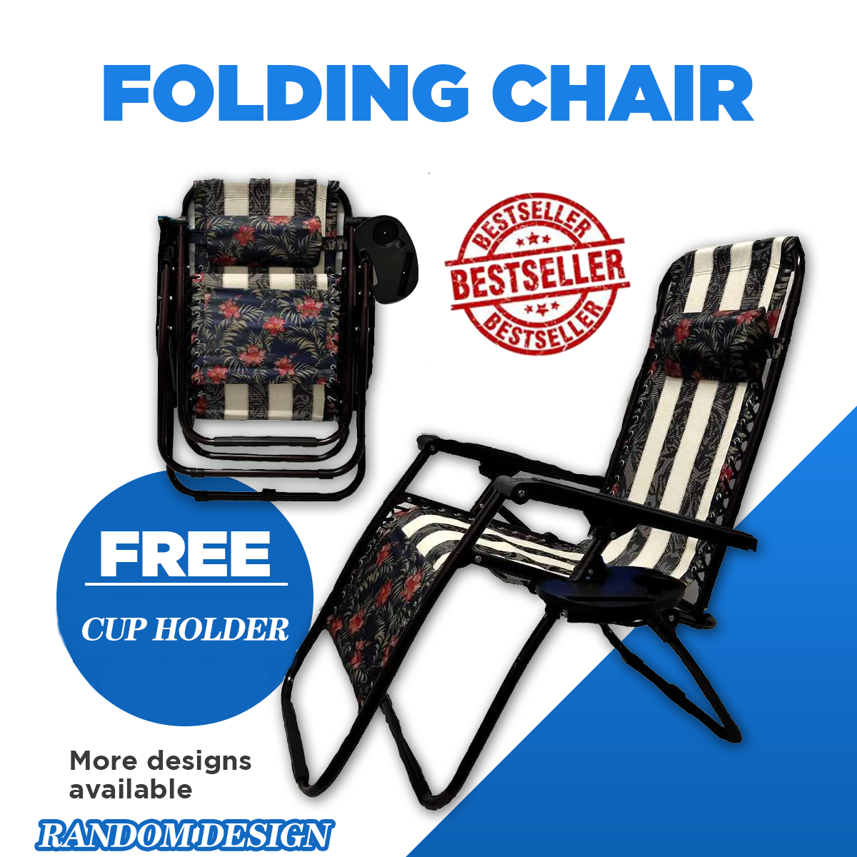 Hopeway Folding chair folding bed Zero gravity chair Best gift (Random  Color）