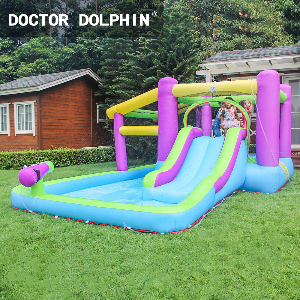Doctor Dolphin Kids Inflatable bouncer castle Pool Playground slide