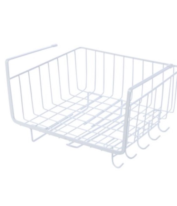 Metal Wire Under Shelf Hanging Storage Basket Space Saving