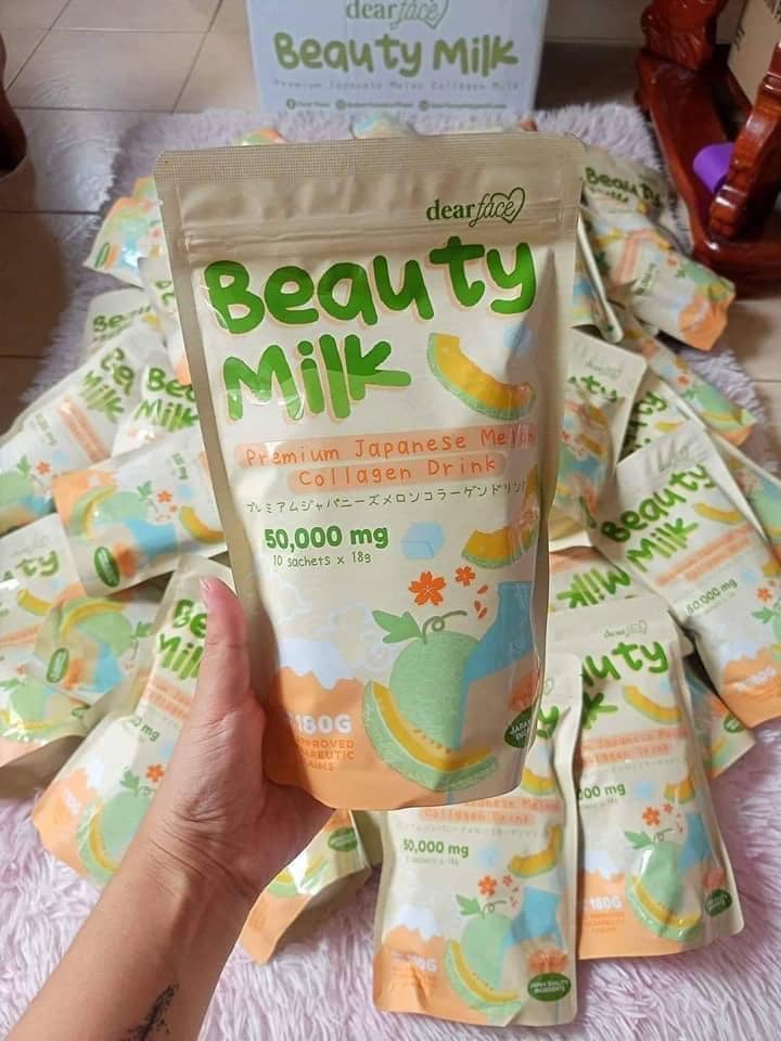 BEAUTY MILK Premium Japanese Collagen Drink (10 sachets) by Dear Face ...