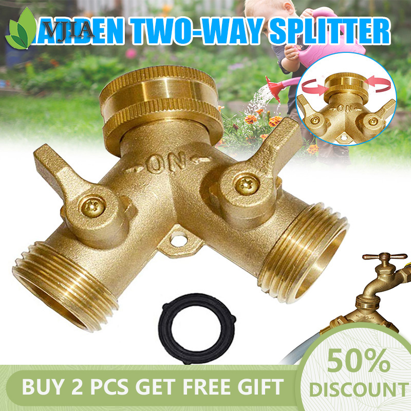 【COD Ready Stock】Garden Hose Y Valve Connectors Brass Hose Splitter