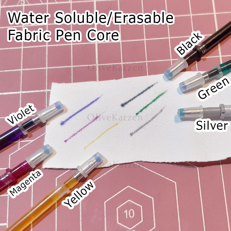 WATER Soluble Ink Water Erasable Pen Disappearing Ink Fabric Pen Core