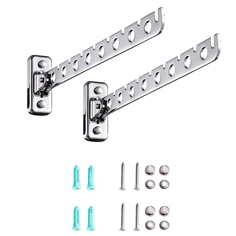 Wall Mount Clothes Hanger Rack Wall Clothes Hanger Stainless Steel Clothes Hooks With Swing Arm Holder Closet Organizers And Storage 2 Pack Lazada Ph