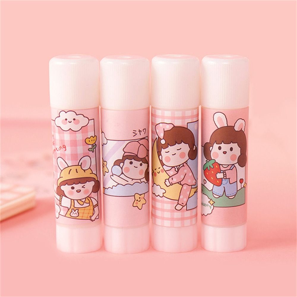 MMLUCK Cute for Children Mini Cartoon Non-toxic DIY Glue Sticks Solid Glue Adhesives Glue Solid Glue Stick
