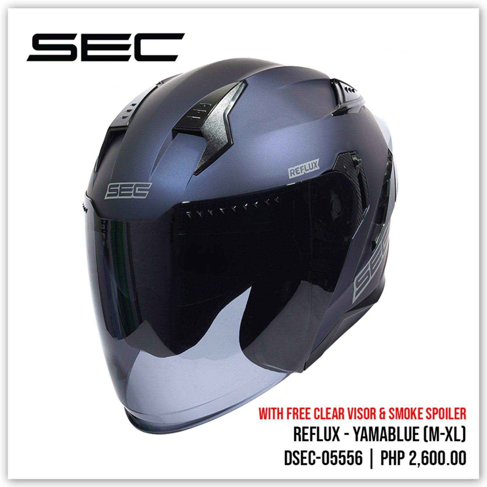 Reflux half face dual visor helmet (sec brand) Lazada PH