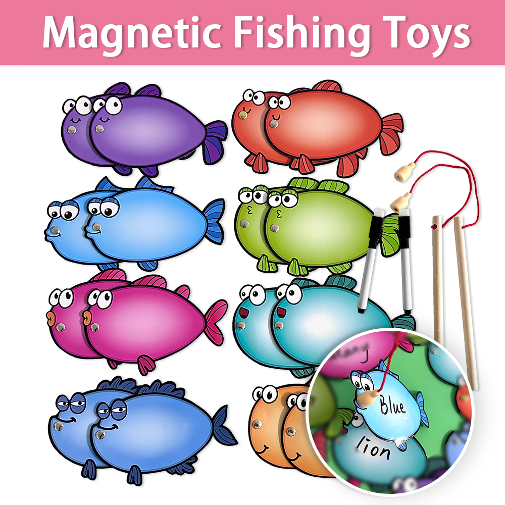 16Pcs/Set Magnetic Fishing Game for Kids and Toddlers Easy Play