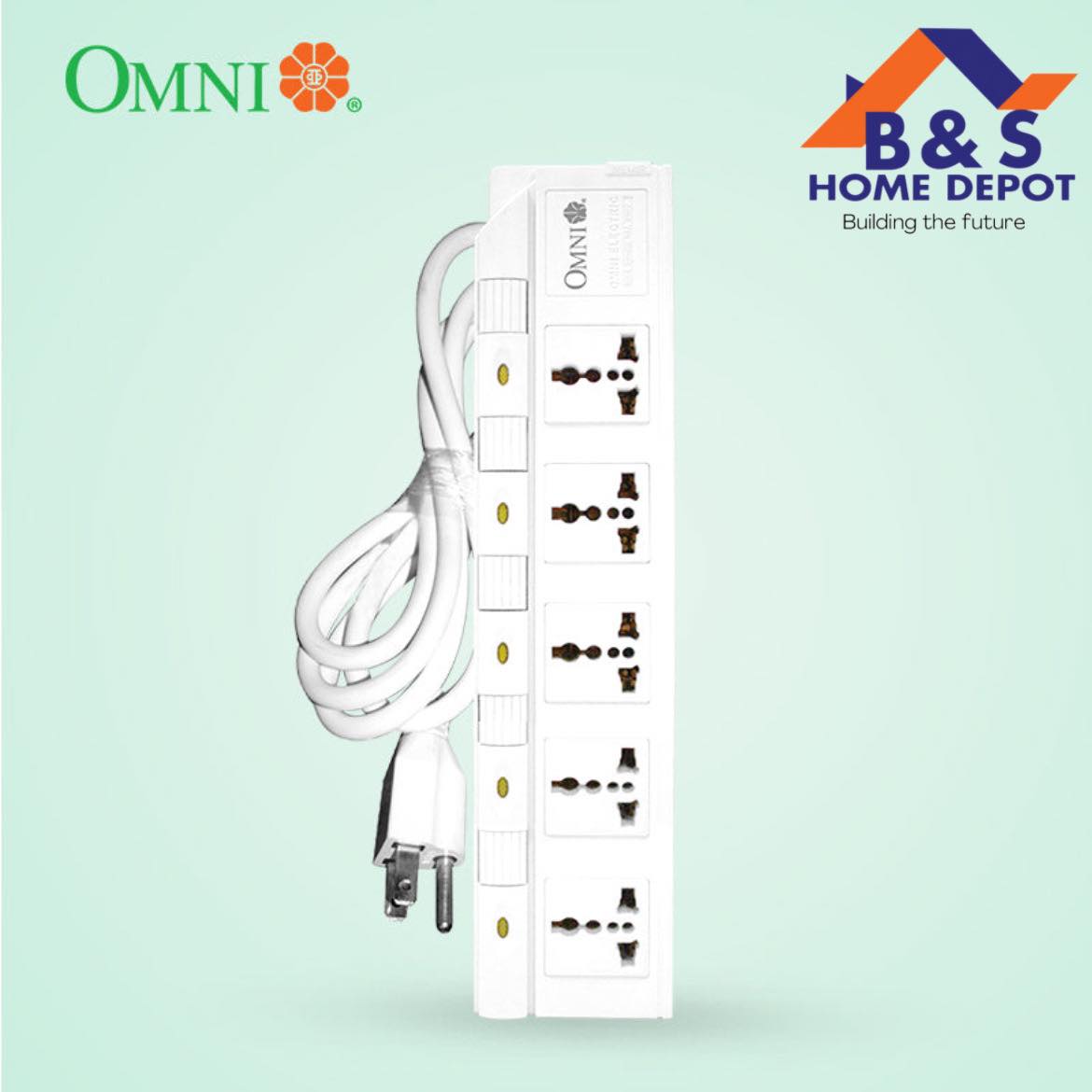 B&S Home Depot Extension Cord Set with Individual Switch 5Gang 10A