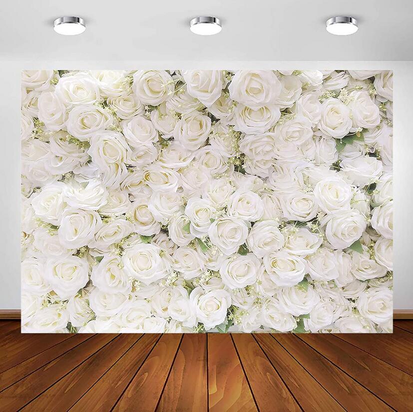 White Flower Backdrop for Party Photoshoot Wedding Floral Wall Bridal