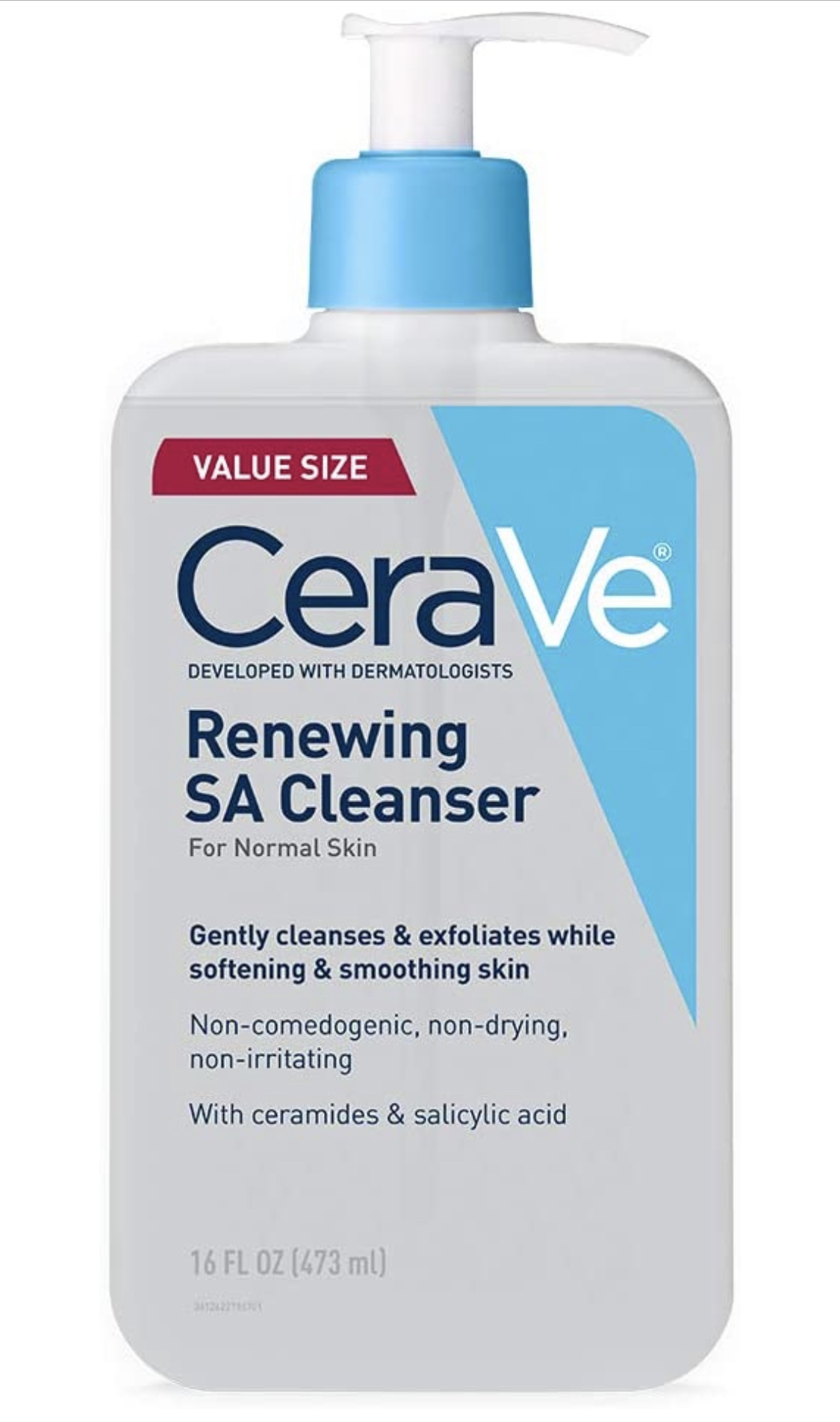 Cerave Salicylic Acid Cleanser 16 Ounce, 473ml (New Packaging Sealed