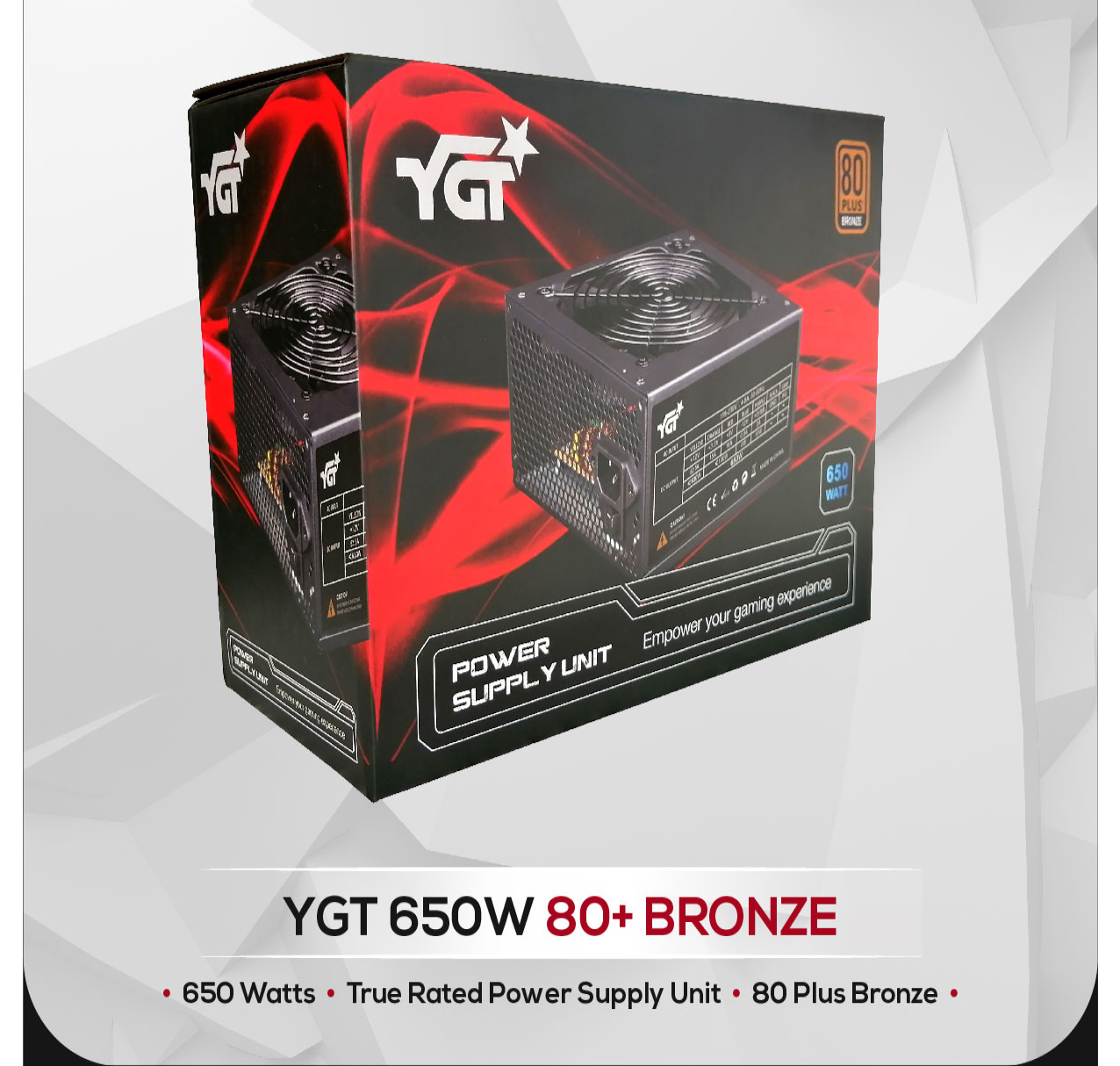 YGT TRURATED PSU 650Watts 80 Plus Bronze Lazada PH