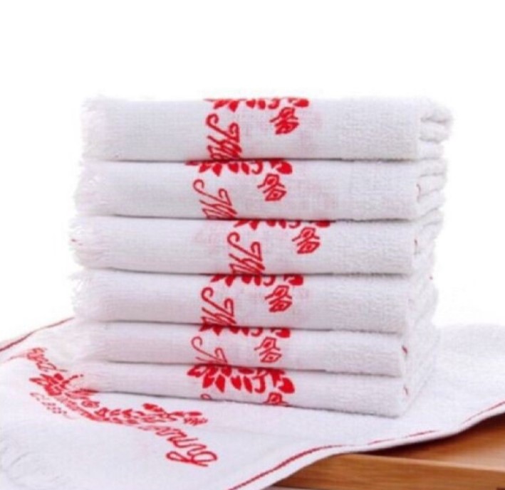 12pcs FACE TOWEL/HAND TOWEL WHITE PLAIN GOOD QUALITY WITH LINING