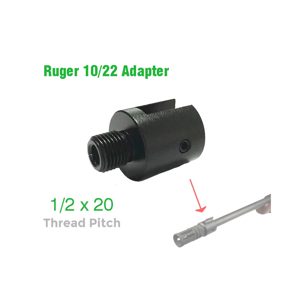 1/2" x28 Barrel End Threaded Pitch Adapter 10/22 CNC Alloy Steel Muzzle Tool 