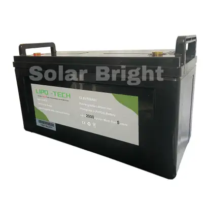 BRANDNEW Solar Battery Lifepo4 12.8V 100AH Lipo-Tech with Built-In BMS Maintenance Free Ready To Use NEW ABS Plastic Case Designs