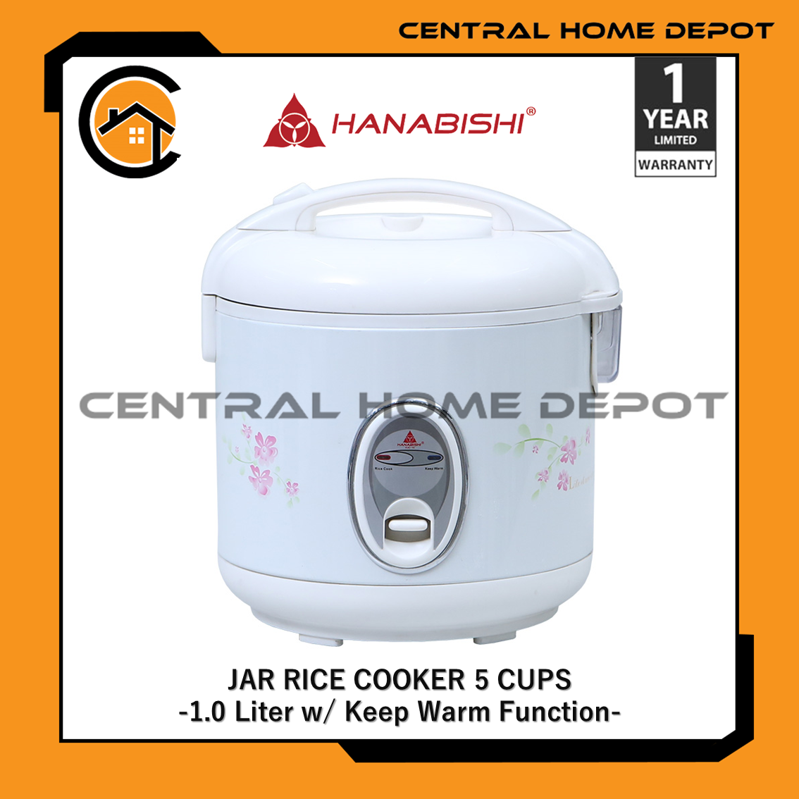 Hanabishi Jar Type Rice Cooker 1.0 Liter (5 Cups) / HJC10 Lazada PH