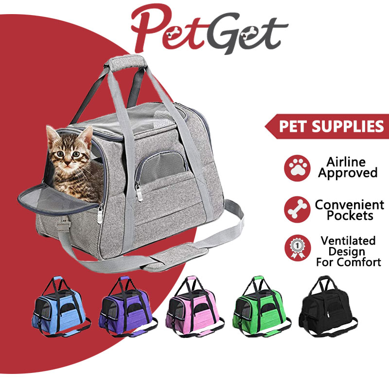 Soft Sided Pet Dog Carrier bag Airline Approved Dog Cat Backpack Travel