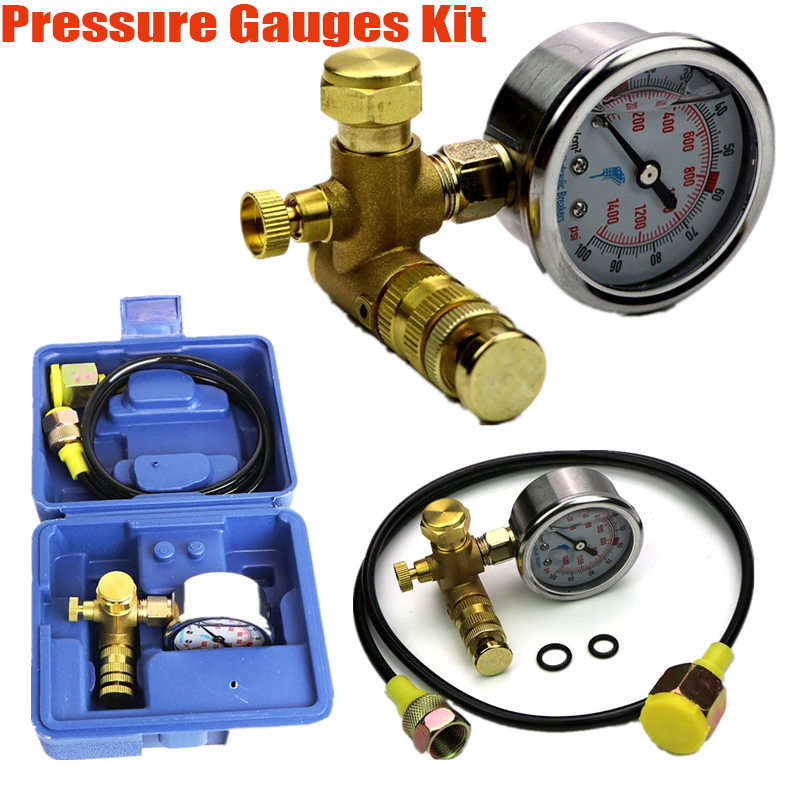 Pressure Gauges Kit Nitrogen Gas Charging Hydraulic Breaker Hammer