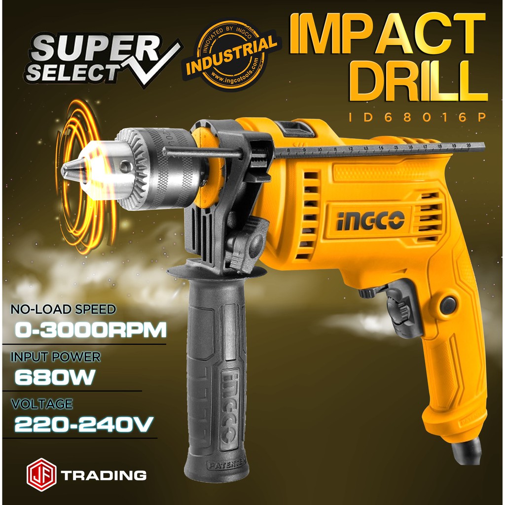 INGCO SUPER SELECT Impact Drill 680W ID68016P JF TRADING | Lazada PH