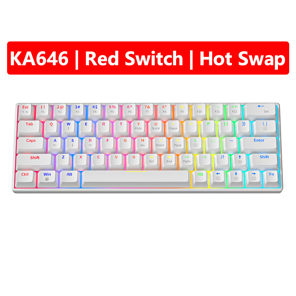 keeeさま ZIFRIEND ZA646 Mechanical Keyboard 63 Keys Wired Gaming Keyboards