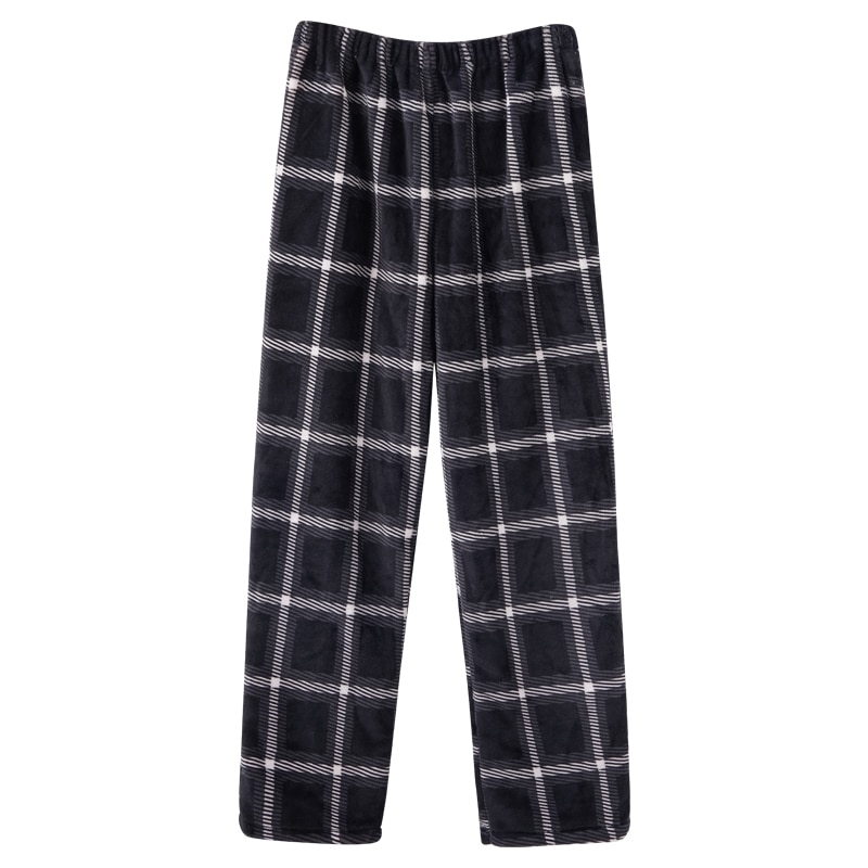 Thick Flannel Men's Plaid Trousers Big Yards Warm Sleep Pants Mens Pajamas Pants Bottoms