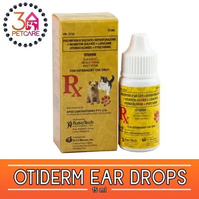 Otiderm Insecticidal Ear Drops for Dogs and Cats (15ml)