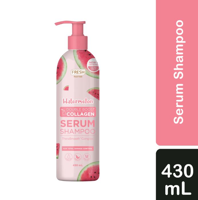 FRESH Hairlab Watemelon Double Boost Collagen Serum Shampoo 430 ml