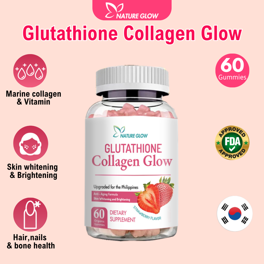 Nature Glow Glutathione Collagen Glow Gummies Whitening Gummies Anti Aging Skin Glow Collagen 7476