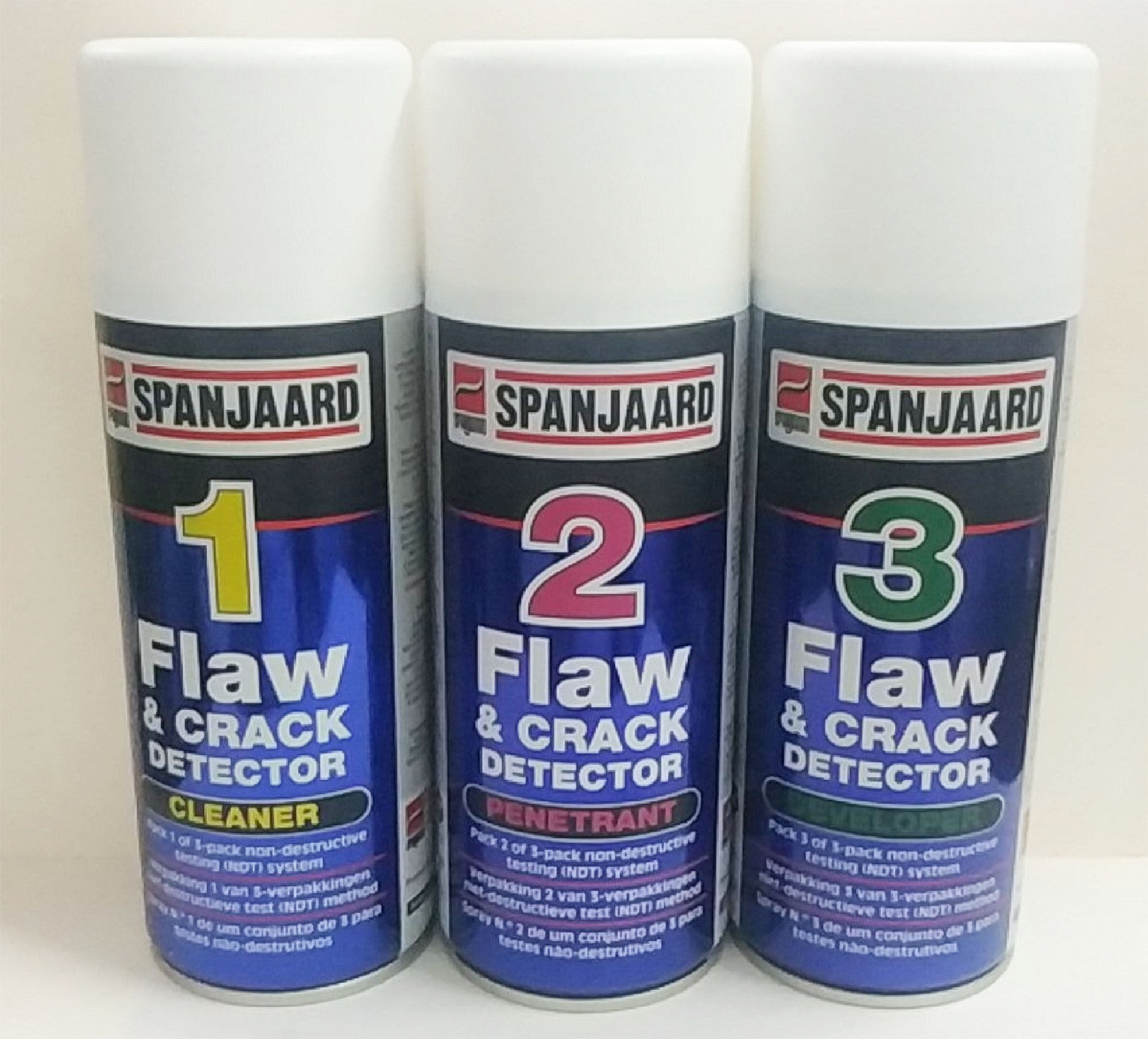 ORIGINAL SPANJAARD FLAW AND CRACK DETECTOR NO. 1, 2 AND 3 ( 1 SET OF 3