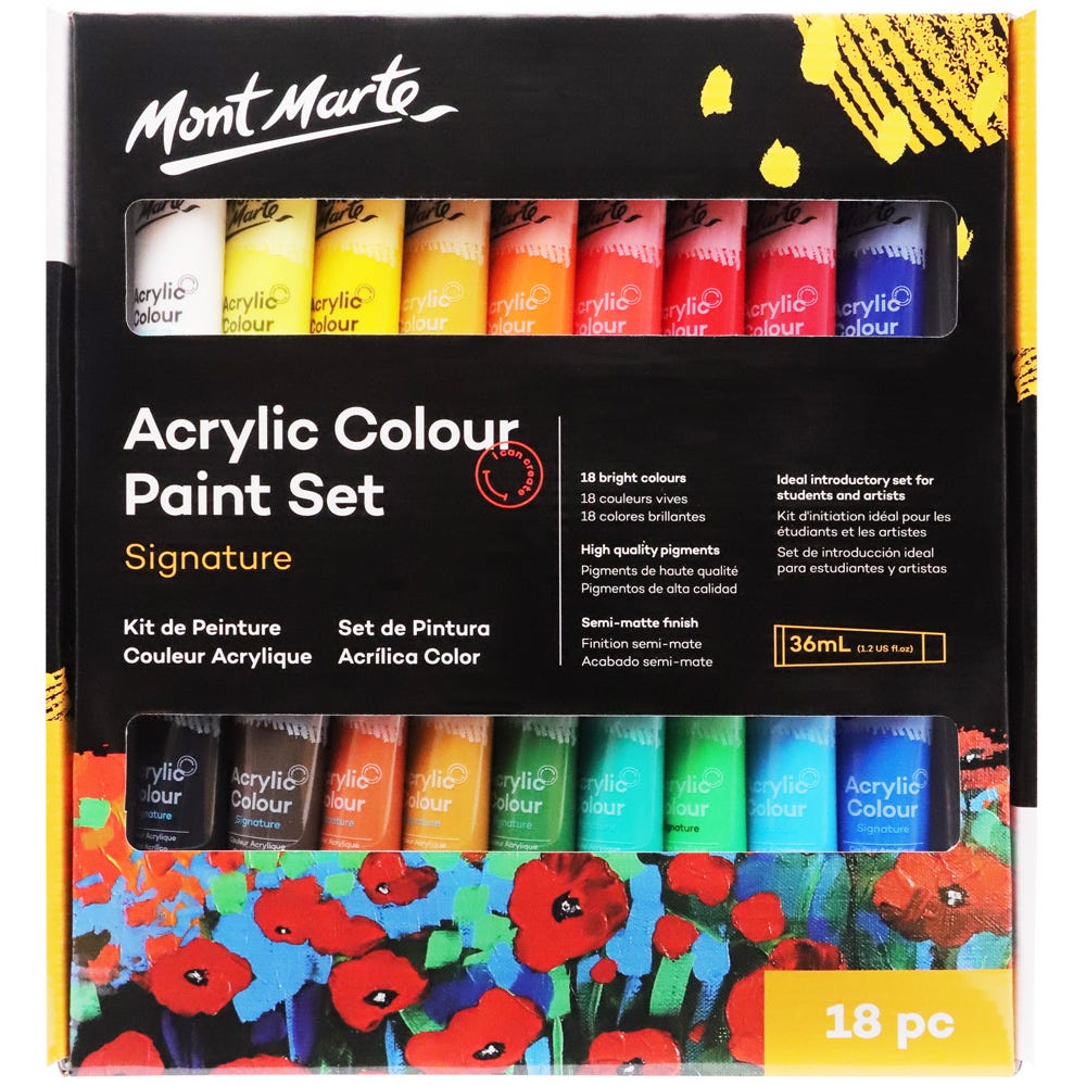 Mont Marte Acrylic Paint Set Review 