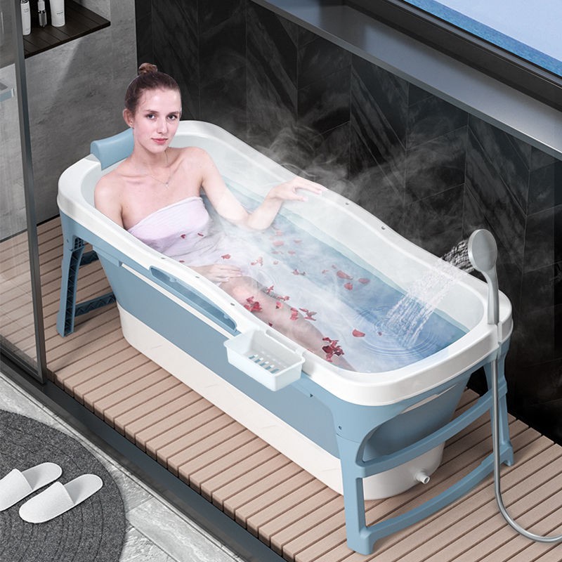 Large Foldable Collapsible Bathtub, Portable Foldable Bathtub Hot Tub