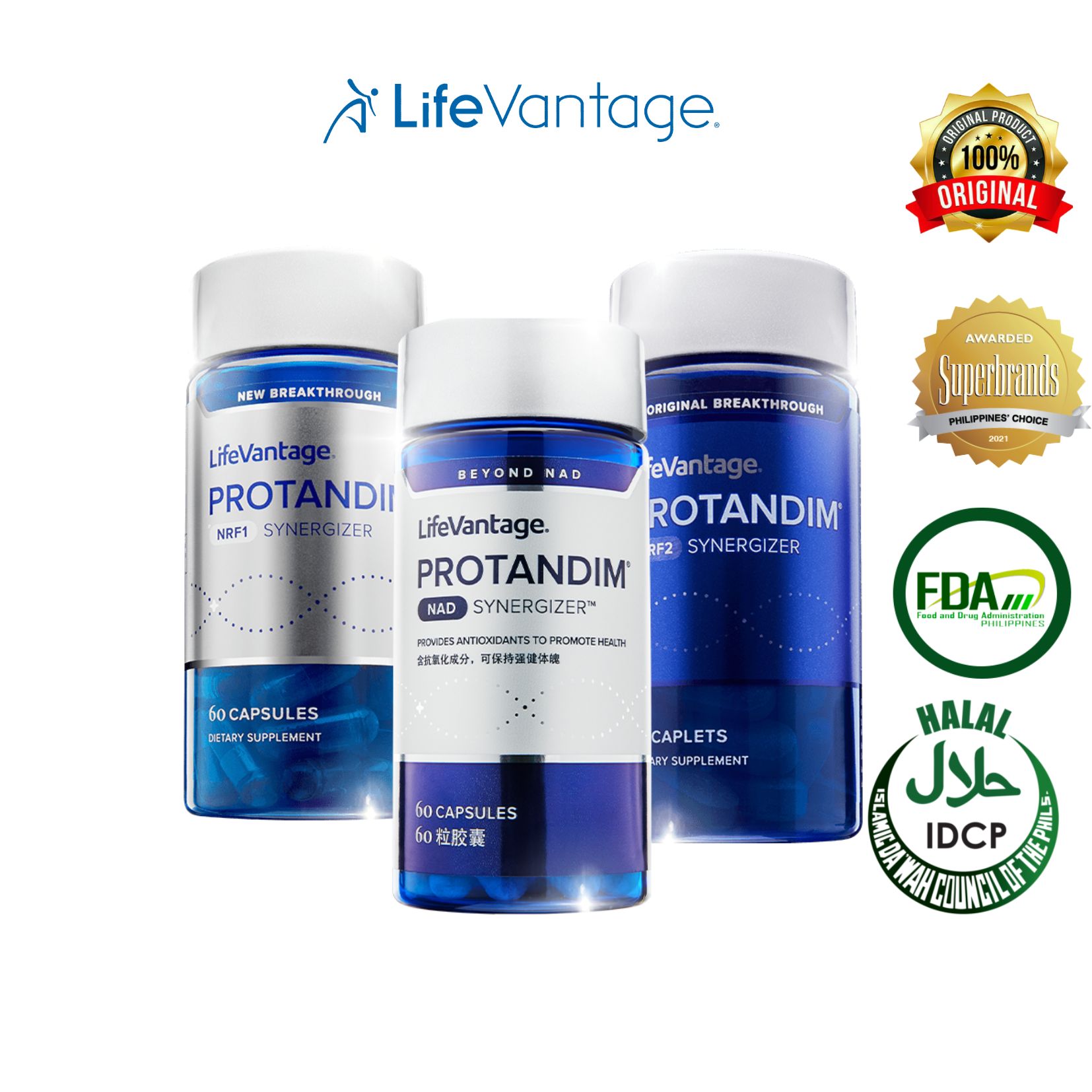 LIFE VANTAGE PROTANDIM NAD+NRF1+ NRF2 (3 BOTTLES) | Lazada PH