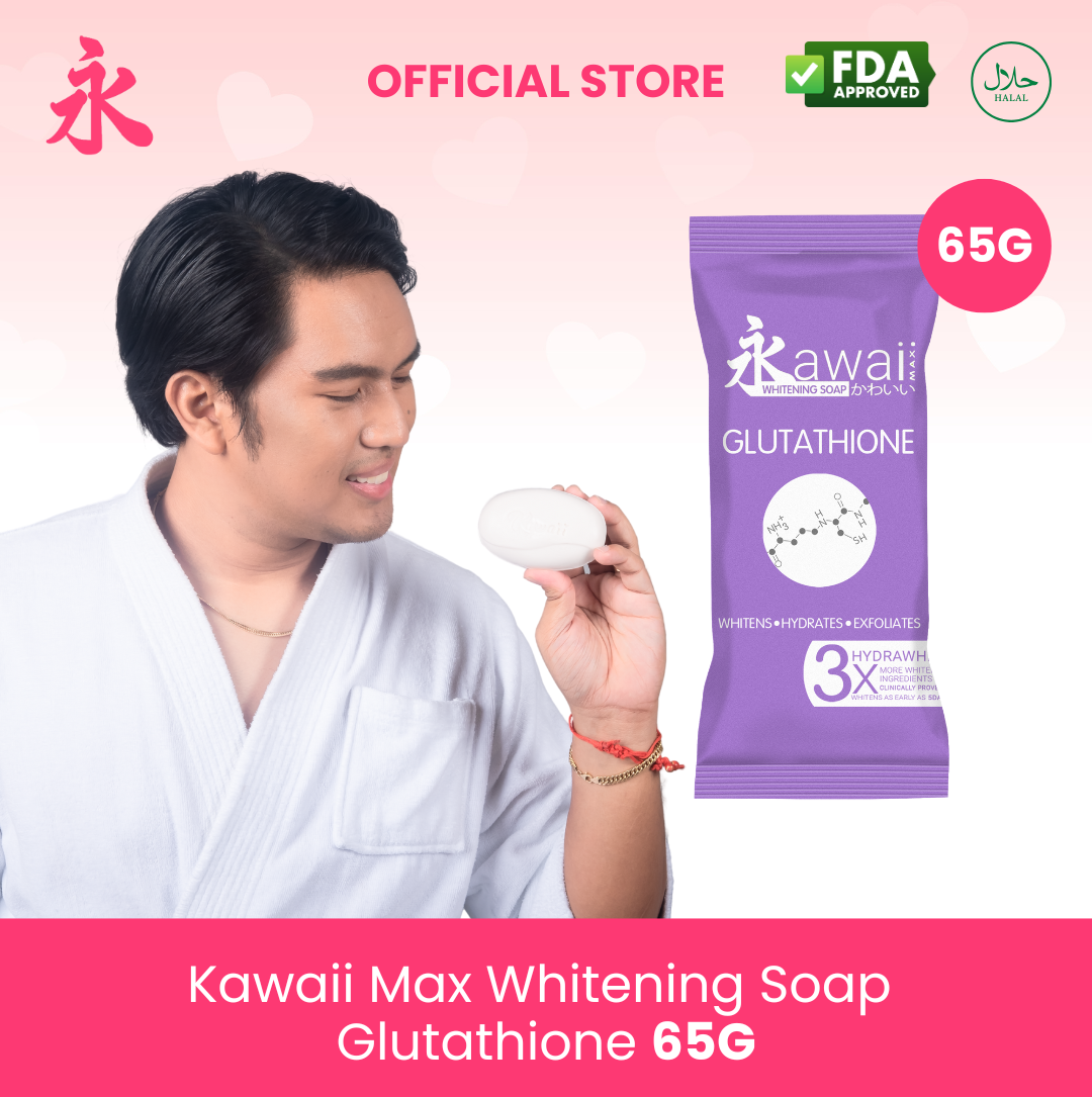 kawaii glutathione Kawaii Max Whitening Soap- Kojic Papaya -Orange Papaya - Green Papaya -  Glutathione Soap 65G Sensitive Skin Whitening Soap - Lazada