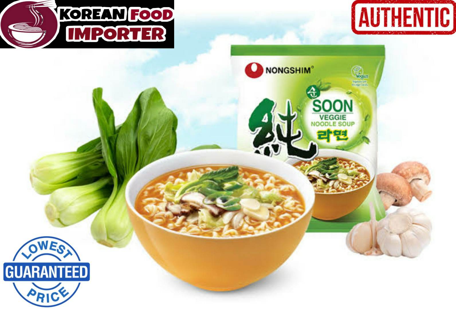 Nongshim Soon Veggie Noodle Soup 112g Korean Authentic Products Lazada Ph