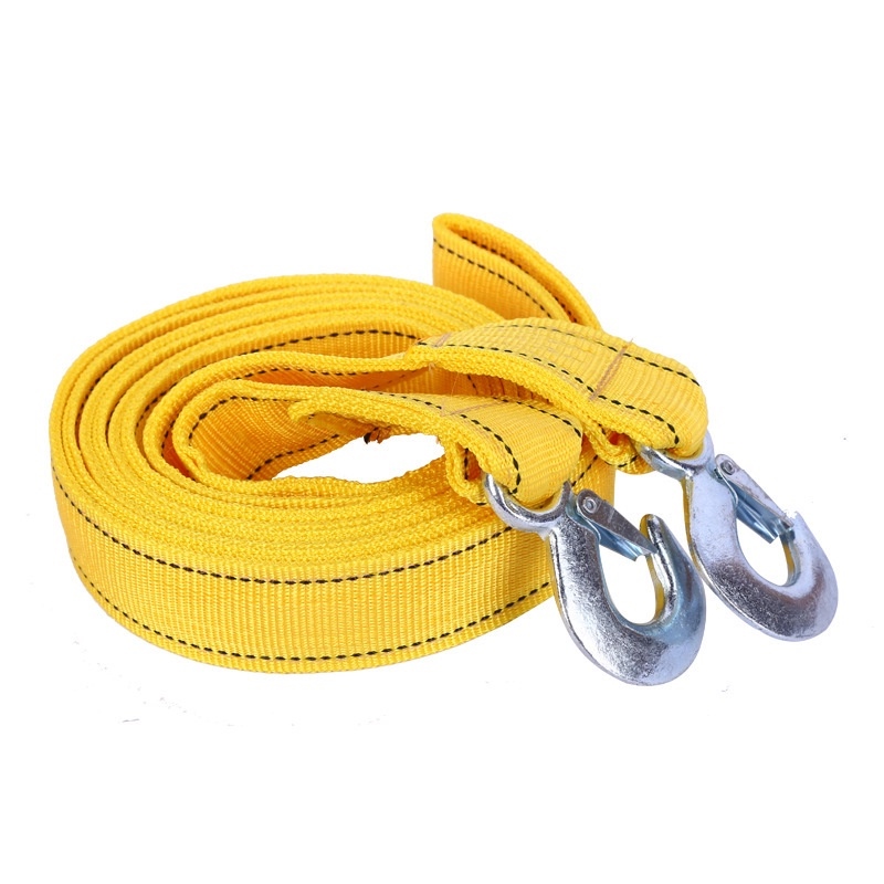 Car Tow Rope Nylon Tow Strap With Hooks Heavy Duty Car Towing Rope