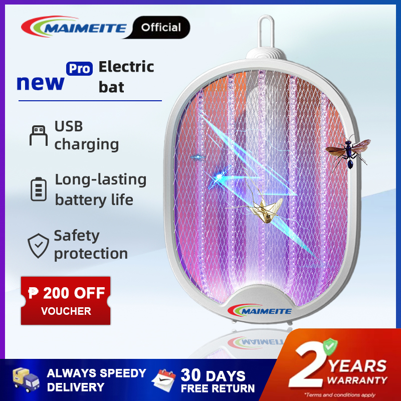 MAIMEITE Mosquito Killer Electric Fly Swatter Bug Zapper Night Light 3