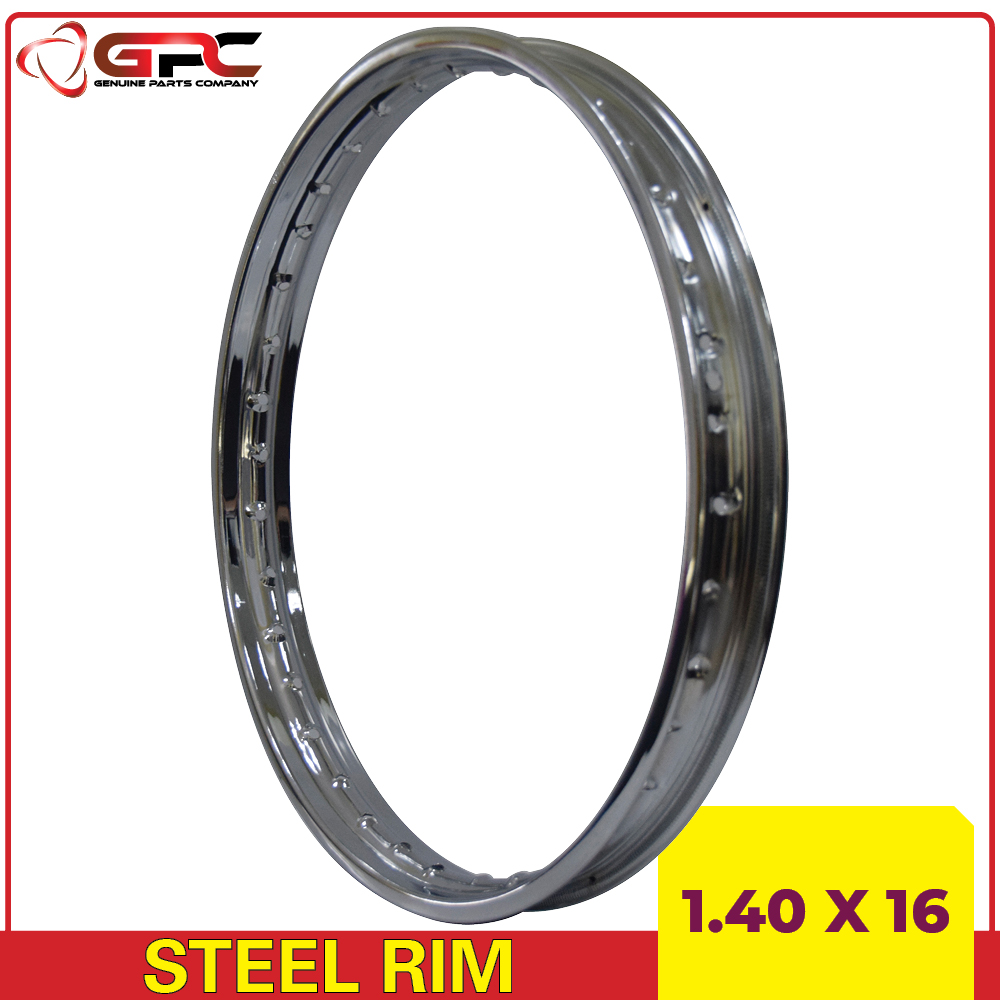 Genuine D.I.D. Chrome Steel Front Wheel Rim – 16 X 1.40 – 36 Hole Motorcycle Rim - View #2