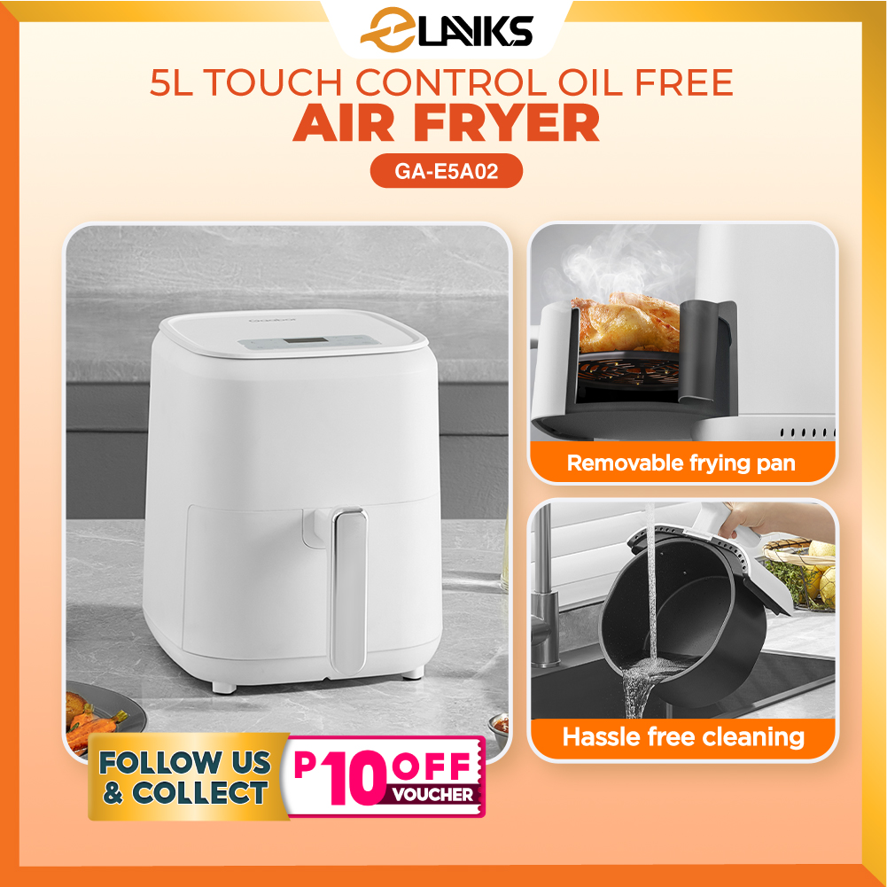 Gaabor Air Fryer, 5L Oil Free Oven with 8 Cooking Functions, Simple