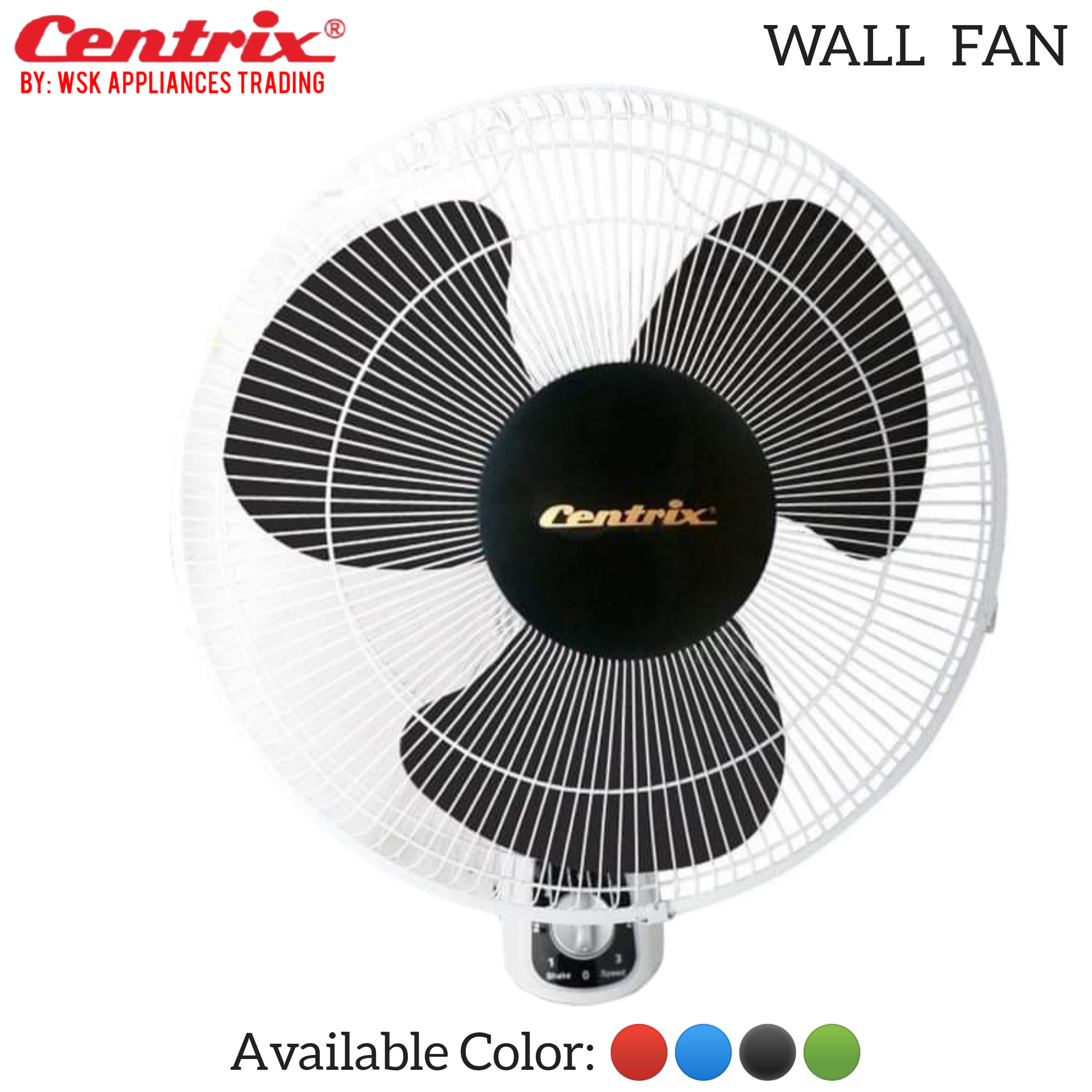 Centrix 16" Wall Fan 3Petal Blades (color may vary) CX1666WF Lazada PH