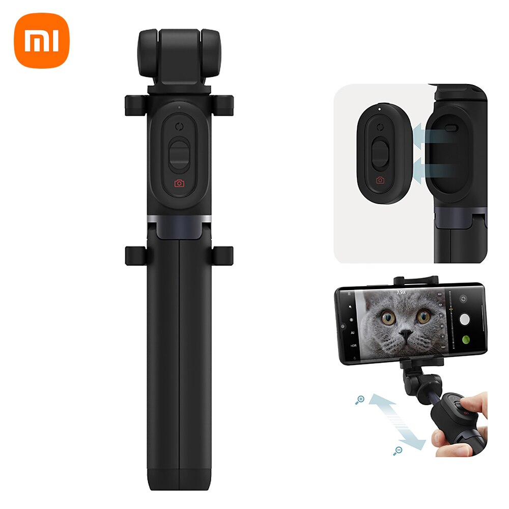 Original Xiaomi Monopod Mi Selfie Stick Zoom Bluetooth Tripod With Wireless Remote Shutter 360 Rotation Foldable For Ios Android