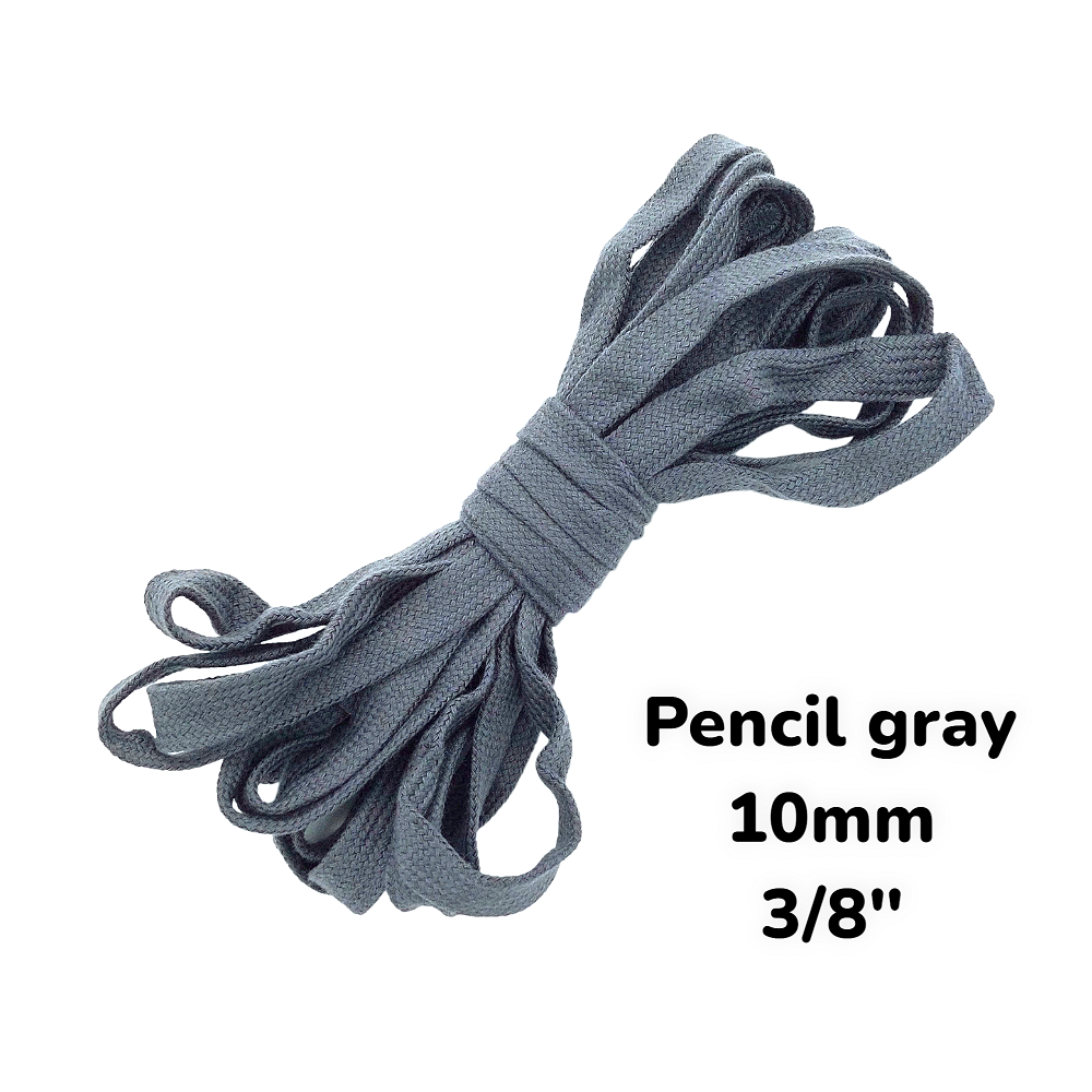 27 Yards Grey Flat Replacement Double Layer Soft Cotton Drawstring Cord for  Garment Accessories 