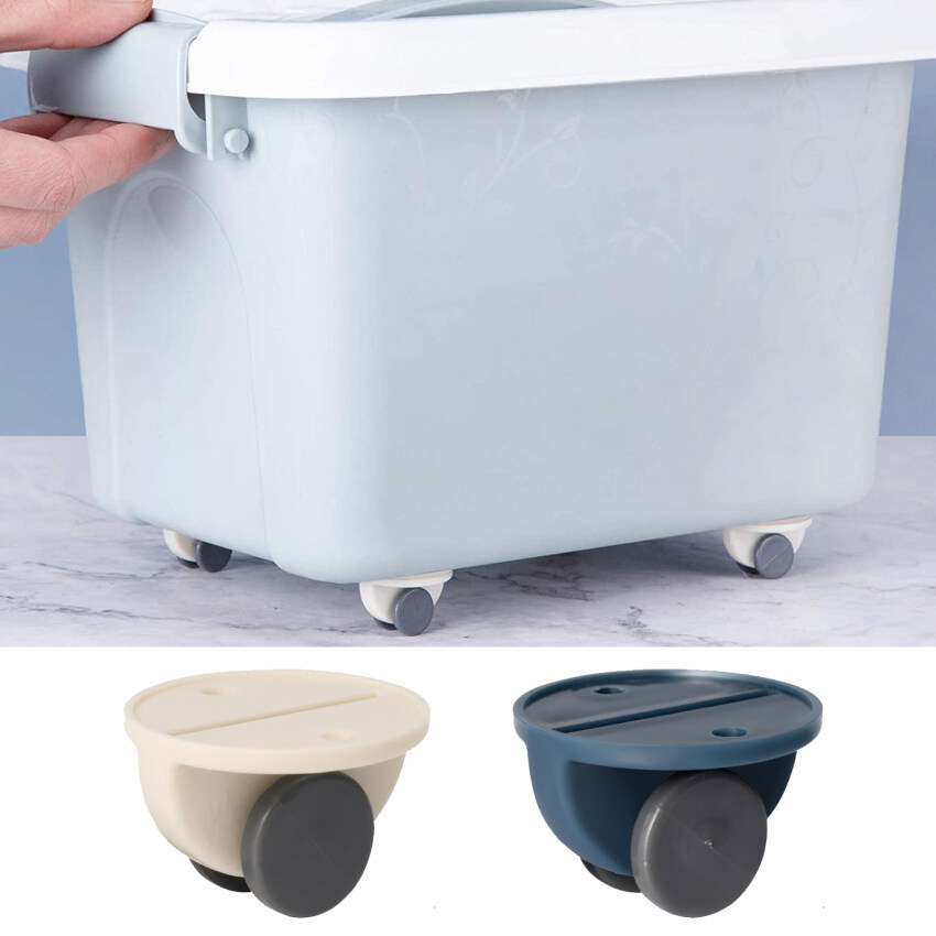 Selfadhesive Storage Box Wheels Dustbin Pulley Rollers Small
