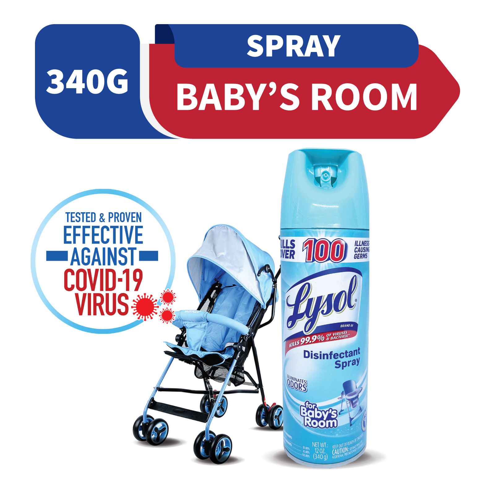 Lysol Disinfectant Spray For Baby's Room 340g Lazada PH